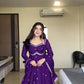 Faux Georgette Embroidered Anarkali Set with Dupatta