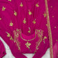 Faux Georgette Embroidered Gown Set with Pant & Dupatta