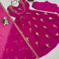 Faux Georgette Embroidered Gown Set with Pant & Dupatta