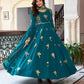 Faux Georgette Embroidered Gown Set with Pant & Dupatta