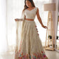 Faux Georgette Embroidered Lehenga Set with Blouse & Dupatta