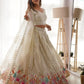 Faux Georgette Embroidered Lehenga Set with Blouse & Dupatta
