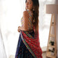 Faux Georgette Embroidered Lehenga Set with Blouse & Dupatta