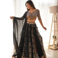 Faux Georgette Embroidered Lehenga Set with Blouse & Dupatta