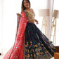 Faux Georgette Embroidered Lehenga Set with Blouse & Dupatta