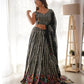 Faux Georgette Embroidered Lehenga Set with Blouse & Dupatta