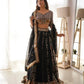 Faux Georgette Embroidered Lehenga Set with Blouse & Dupatta