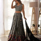 Faux Georgette Embroidered Lehenga Set with Blouse & Dupatta
