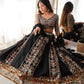Faux Georgette Embroidered Lehenga Set with Blouse & Dupatta