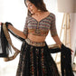 Faux Georgette Embroidered Lehenga Set with Blouse & Dupatta