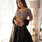 Faux Georgette Embroidered Lehenga Set with Blouse & Dupatta