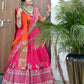 Faux Georgette Embroidered Lehenga Set with Dual Dupatta