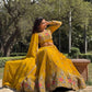 Faux Georgette Embroidered Lehenga Set with Dupatta
