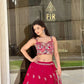 Faux Georgette Embroidered Lehenga Set with Dupatta