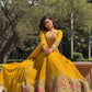 Faux Georgette Embroidered Lehenga Set with Dupatta