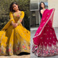 Faux Georgette Embroidered Lehenga Set with Dupatta