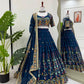 Faux Georgette Embroidered Lehenga Set with Dupatta