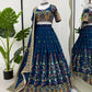 Faux Georgette Embroidered Lehenga Set with Dupatta