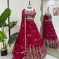 Faux Georgette Embroidered Lehenga Set with Dupatta