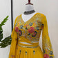 Faux Georgette Embroidered Lehenga Set with Dupatta