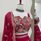 Faux Georgette Embroidered Lehenga Set with Dupatta