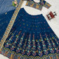 Faux Georgette Embroidered Lehenga Set with Dupatta