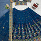 Faux Georgette Embroidered Lehenga Set with Dupatta