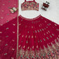 Faux Georgette Embroidered Lehenga Set with Dupatta