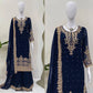 Faux Georgette Embroidered Plazo Suit with Dupatta