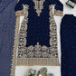 Faux Georgette Embroidered Plazo Suit with Dupatta