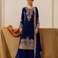 Faux Georgette Embroidered Plazo Suit with Dupatta