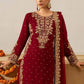 Faux Georgette Embroidered Plazo Suit with Dupatta