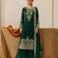 Faux Georgette Embroidered Plazo Suit with Dupatta