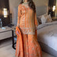 Faux Georgette Embroidered Sharara Set with Dupatta