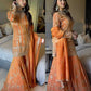 Faux Georgette Embroidered Sharara Set with Dupatta