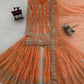 Faux Georgette Embroidered Sharara Set with Dupatta