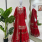 Faux Georgette Embroidered Sharara Suit Set with Dupatta