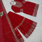 Faux Georgette Embroidered Sharara Suit Set with Dupatta