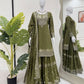 Faux Georgette Embroidered Sharara Suit Set with Dupatta