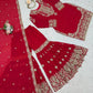 Faux Georgette Embroidered Sharara Suit with Dupatta