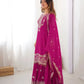 Faux Georgette Embroidered Sharara Suit with Dupatta