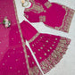 Faux Georgette Embroidered Sharara Suit with Dupatta