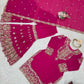 Faux Georgette Embroidered Sharara Suit with Dupatta
