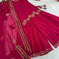 Faux Georgette Gotta Patti Kurti Palazzo Set for Festive and Wedding Wear