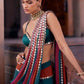 Faux Georgette Real Mirror Embroidered Saree for Festive and Wedding Wear