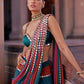 Faux Georgette Real Mirror Embroidered Saree for Festive and Wedding Wear
