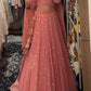 Faux Georgette Sequin Embroidered Lehenga Set with Dupatta