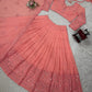 Faux Georgette Sequin Embroidered Lehenga Set with Dupatta