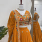 Faux Georgette Thread and Sequin Embroidered Lehenga Set