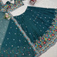 Faux Georgette Thread and Sequin Embroidered Lehenga Set